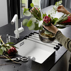 Granitna sudopera Blanco Silgranit SUBLINE 500-U + drvena daska - 500x400x190