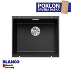 Granitna sudopera Blanco Silgranit SUBLINE 500-U + drvena daska - 500x400x190