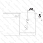Granitna sudopera Blanco Silgranit SUBLINE 500-U + drvena daska - 500x400x190