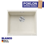 Granitna sudopera Blanco Silgranit SUBLINE 500-U + drvena daska - 500x400x190