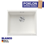 Granitna sudopera Blanco Silgranit SUBLINE 500-U + drvena daska - 500x400x190
