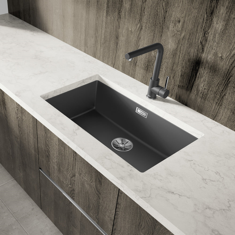 Granitna sudopera Blanco Silgranit SUBLINE 700-U + drvena daska - 700x400x190