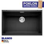 Granitna sudopera Blanco Silgranit SUBLINE 700-U + drvena daska - 700x400x190