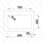 Granitna sudopera Blanco Silgranit SUBLINE 700-U + drvena daska - 700x400x190