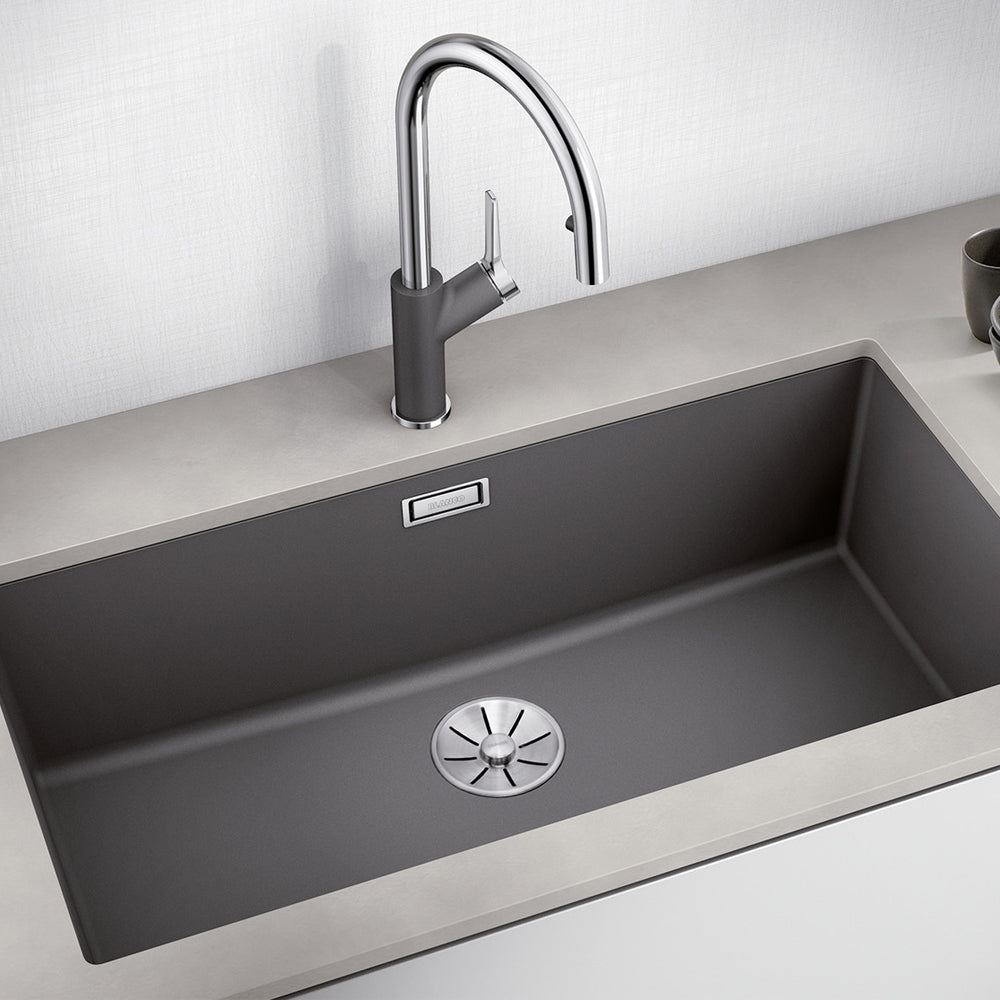 Granitna sudopera Blanco Silgranit SUBLINE 800-U + drvena daska - 800x400x220