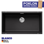 Granitna sudopera Blanco Silgranit SUBLINE 800-U + drvena daska - 800x400x220