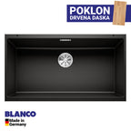 Granitna sudopera Blanco Silgranit SUBLINE 800-U + drvena daska - 800x400x220