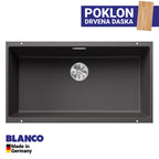 Granitna sudopera Blanco Silgranit SUBLINE 800-U + drvena daska - 800x400x220