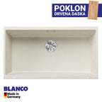 Granitna sudopera Blanco Silgranit SUBLINE 800-U + drvena daska - 800x400x220