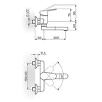 Slavina Rosan JA321002 - SMART zidna izliv 200 mm