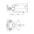 Slavina Rosan JC32220 - CUBO zidna izliv 200mm