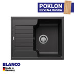 Granitna sudopera Blanco Silgranit ZIA 40 S + drvena daska - 615x500x190