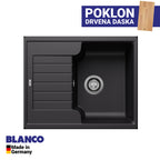 Granitna sudopera Blanco Silgranit ZIA 40 S + drvena daska - 615x500x190