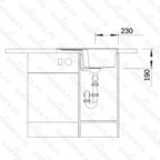 Granitna sudopera Blanco Silgranit ZIA 40 S + drvena daska - 615x500x190