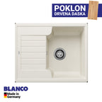 Granitna sudopera Blanco Silgranit ZIA 40 S + drvena daska - 615x500x190