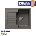 Granitna sudopera Blanco Silgranit ZIA 40 S + drvena daska - 615x500x190