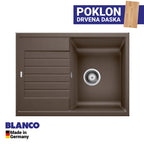 Granitna sudopera Blanco Silgranit ZIA 45 S Compact + drvena daska - 680x500x190