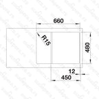 Granitna sudopera Blanco Silgranit ZIA 45 S Compact + drvena daska - 680x500x190