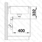 Granitna sudopera Blanco Silgranit ZIA 45 S Compact + drvena daska - 680x500x190