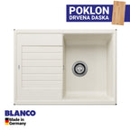 Granitna sudopera Blanco Silgranit ZIA 45 S Compact + drvena daska - 680x500x190