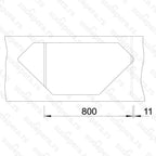 Granitna sudopera Blanco Silgranit ZIA 9 E + drvena daska - 930x510x180