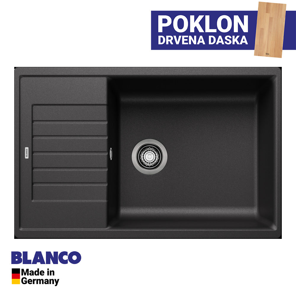 Granitna sudopera Blanco Silgranit ZIA XL 6 S Compact + drvena daska - 780x500x190