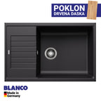Granitna sudopera Blanco Silgranit ZIA XL 6 S Compact + drvena daska - 780x500x190