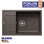 Granitna sudopera Blanco Silgranit ZIA XL 6 S Compact + drvena daska - 780x500x190