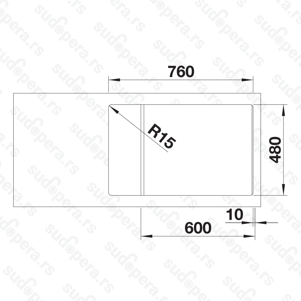 Granitna sudopera Blanco Silgranit ZIA XL 6 S Compact + drvena daska - 780x500x190
