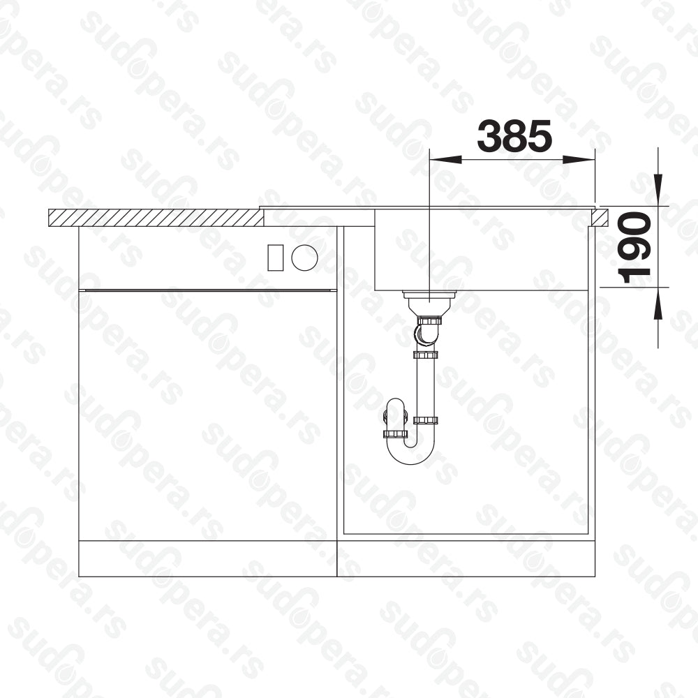 Granitna sudopera Blanco Silgranit ZIA XL 6 S Compact + drvena daska - 780x500x190
