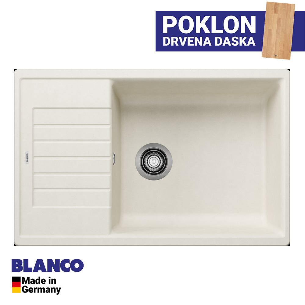 Granitna sudopera Blanco Silgranit ZIA XL 6 S Compact + drvena daska - 780x500x190