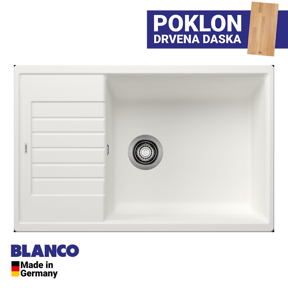 Granitna sudopera Blanco Silgranit ZIA XL 6 S Compact + drvena daska - 780x500x190